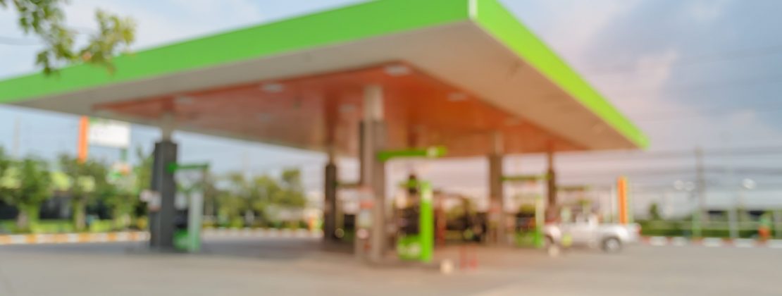 Blurred image of gas station or filling station background